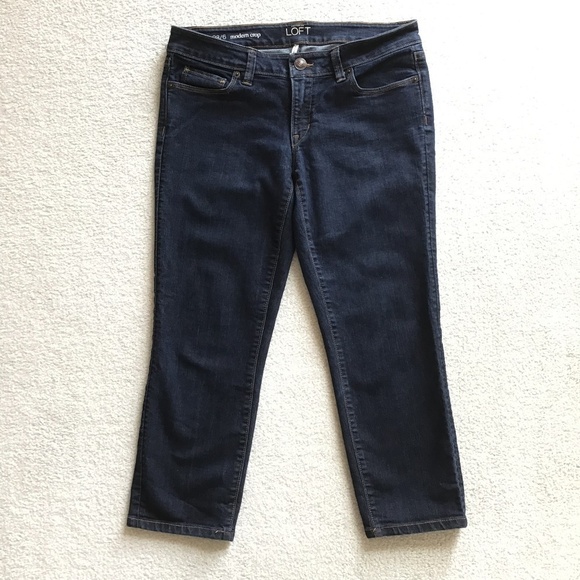 LOFT MODERN CROP WOMEN's BLUE Size 6/26 - Picture 2 of 5